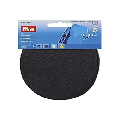 Imagen de Prym Cotton Patch, Parches de algodón, Black, 14 x 10 cm, Schwarz, 2 Stück