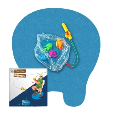 Imagen de Juego de baño Pesca Completo para WC/WC 1 Mat caña Pescar 4 Imán Peces Mini Acuario OriginalCup®