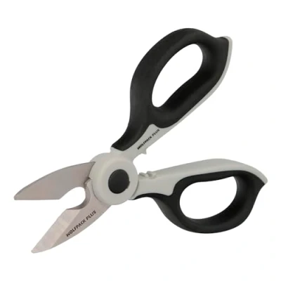 Imagen de WOLFPACK LINEA PROFESIONAL Tijeras Electricista 155 mm. Mango TPR Plus No tension. Hojas Acero Inoxidable, Ergonomicas, Cortar Cable, Pelacables