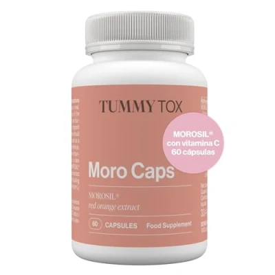 Imagen de Morosil Cápsulas 400 mg, con Vitamina C Antioxidante y Pimienta Negra para una Mejor Absorción, 60 Cápsulas, 1 por día, Moro Caps, Tummy Tox