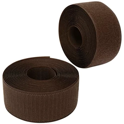 Imagen de AERZETIX C66008 Cinta/rollo de scratch 50mm 5 metros auto agarre organizador/sujetacables tira enganche bolsa prenda correa color: cacao en poliamida y poliéster