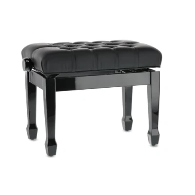 Imagen de GEWA Banco para Piano, Cuero sintético, Negro Brillo Intenso XL, X Large