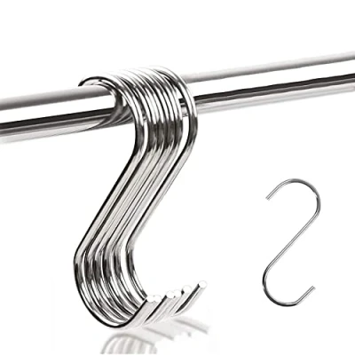 Imagen de JeoPoom 10 Paquete Ganchos en Forma de S, S Gancho Colgante, Multifuncionales Cocina Acero Inoxidable para Colgar Bolsos Ropa Ollas y Sartenes