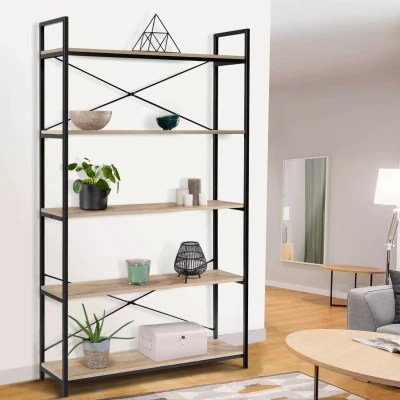 Imagen de IDMarket Estantería XL 5 niveles DETROIT diseño industrial 170 cm