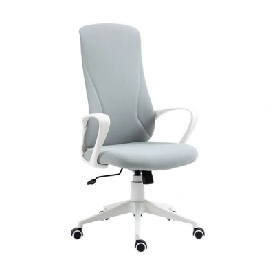 Imagen de Vinsetto Silla de Oficina Giratoria Escritorio Juvenil con Altura Ajustable Función Basculante Reposabrazos y Respaldo Alto 62x56x110 119,5 cm Gris