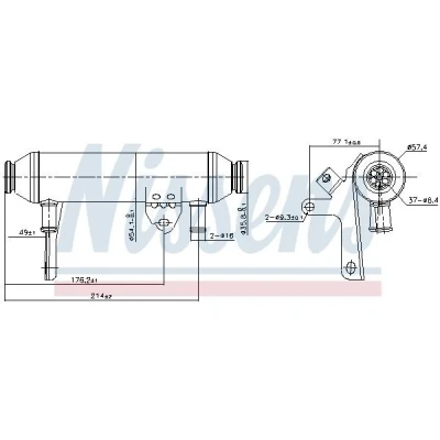 Imagen de NISSENS 989292 Enfriador EGR sin bypass de depresión