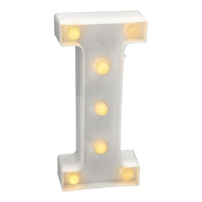 Imagen de JANDEI letras led iluminadas, letra I con luz blanca cálida, luces decoración y ambiente, nocturna bodas, cumpleaños, escaparates, números (funcionan pilas)