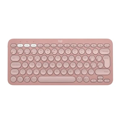 Imagen de Teclado inalámbrico Logitech K380S, Bluetooth USB, Multidispositivo, Multisistema, Teclas programables, de accesos directos, Rosa