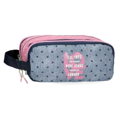 Imagen de Pepe Jeans Noni Denim Estuche Triple Multicolor 22x10x9 cms Poliéster by Joumma Bags