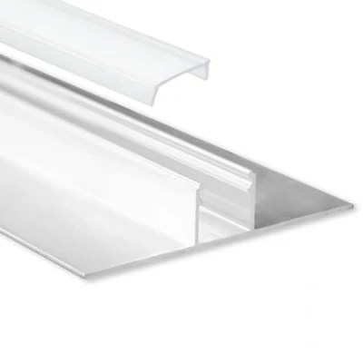 Imagen de INNOVATE perfil en T de 2 m para paneles yeso, incluye cubierta, riel LED, aluminio yeso 12,5 mm, tiras LED hasta 14 cubierta