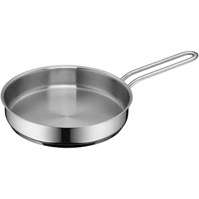 Imagen de WMF Mini Sarten Ø 18 cm diámetro Sin Recubrimiento Borde Vertedor Apilable de Acero Inoxidable Cromargan Pulido Apta para Inducción Lavavajillas