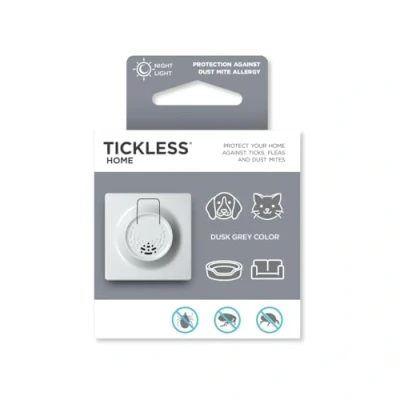 Imagen de Tickless Página de inicio Enchufe ultrasónico repelente pulgas y ácaros del polvo para el hogar gris
