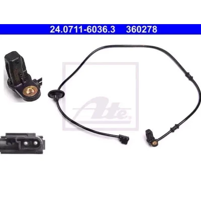 Imagen de ATE 24.0711 6036.3 Sensor de ABS 979 MERCEDES BENZ: Clase C Berlina, CLK Coupé, Cabrio