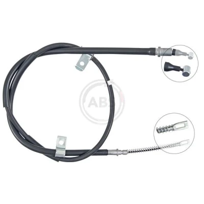 Imagen de A.B.S. K13428 Cable de Freno Mano 1585 Tambor para dirección izquierda/derecha DAEWOO: Lanos Hatchback, Berlina