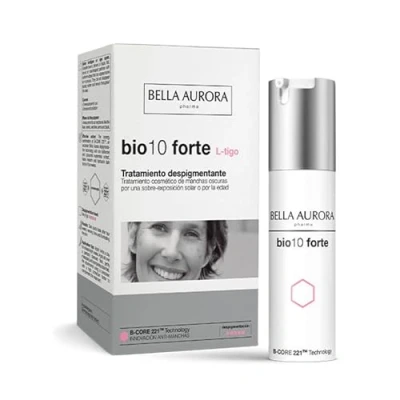 Imagen de BELLA AURORA BIO 10 Forte L Tigo 30 ml, Tratamiento Despigmentante Intensivo, Crema Antimanchas, para Todo Tipo de Piel, Manchas Oscuras Solares o Edad, Tecnología B CORE221