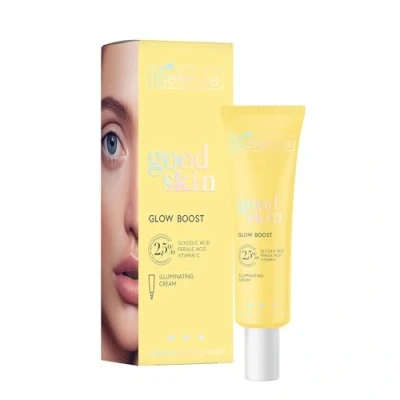 Imagen de Bielenda Good Skin Glow Boost Crema Iluminadora Ácido Glicólico, Vitamina C, Ferúlico, 50 ml