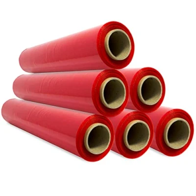Imagen de Film de Embalaje Elástico, Plástico Rojo para Embalar, Rollo Protector Envíos y Mudanzas, 50cm hasta 400 m Estirables Ofituria (Rojo, 6 unidades)