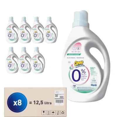 Imagen de Gel de lavado NEUTRO biodegradable (26 Lavados) CLEVER + COLOR Detergente hipoalergénico 1,56 l multipack 8 piezas