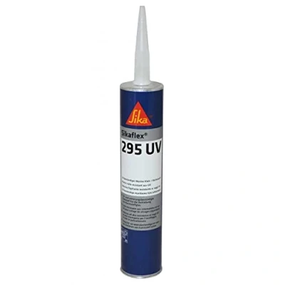 Imagen de Sikaflex 295 UV, Blanco, Adhesivo para el pegado y sellado de acristalamientos plásticos en botes barcos, resistencia 300ml