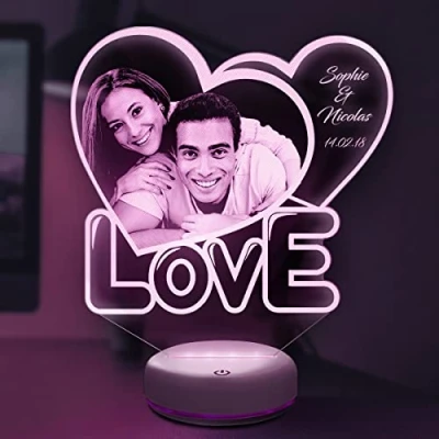 Imagen de Lampephoto.fr luz de noche personalizada con foto, decoracion hogar, lampara mesa, lamparas personalizadas, tactil mesita noche, led, Navidad regalo, regalo personalizado
