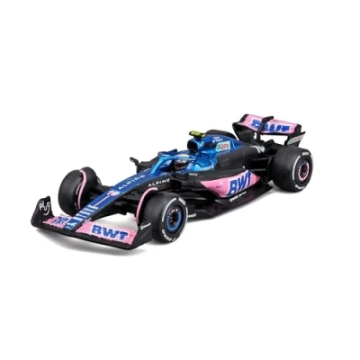 Imagen de Bburago 1/43 Racing 2023 F1 Alpine con Casco #Gasly Vehículo Fórmula 1 SF Temporada de Metal a Escala 1/43ª Piloto