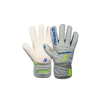 Imagen de Reusch Guantes de portero unisex Attrakt Grip Finger Junior para todas las superficies campo Vapor Gray/Safety Yello, 5, 5272810