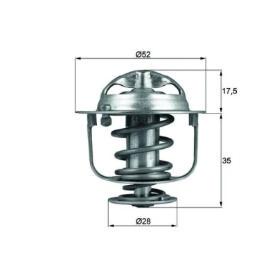 Imagen de MAHLE ORIGINAL TX 119 82D Termostato, refrigerante 82 52 con junta HONDA: CIVIC 7 Hatchback, 8 6 Coupe