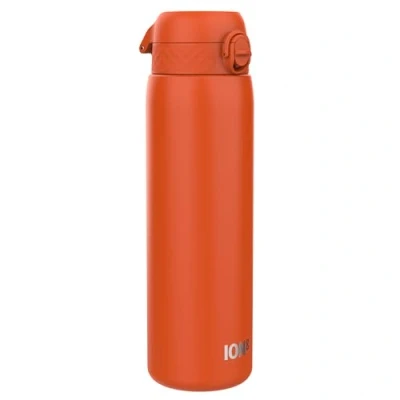 Imagen de Ion8 Botella de Agua Acero Inoxidable 1 Litro, a Prueba Fugas, Fácil Abrir, Cerradura Segura, Asa Transporte, Aptas para Lavavajillas, Resistente Rayones, Naranja Cálido