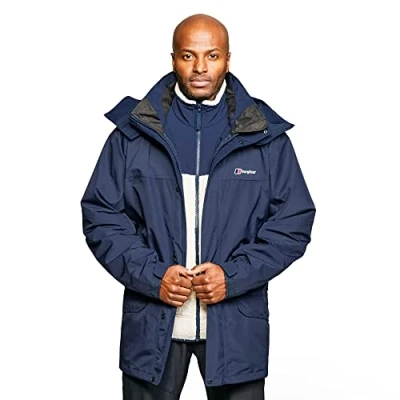 Imagen de Berghaus 421016r14, Chaqueta Impermeable Hombre, Negro, 3XL