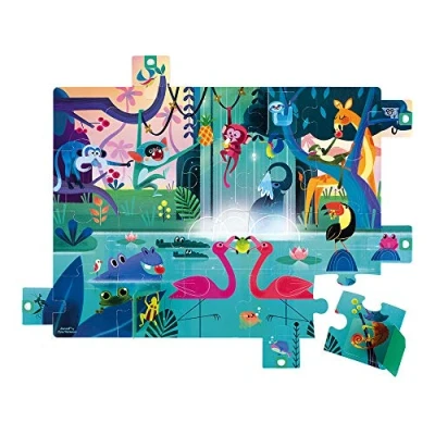 Imagen de Janod Surprise Puzzle 20 Pieces Jungle From 2 Years Old, J02687
