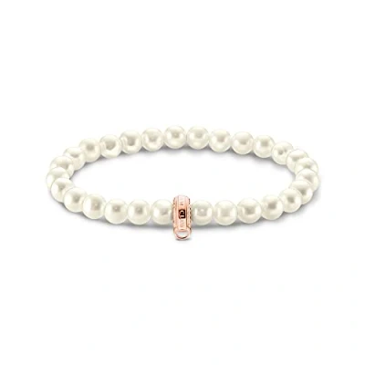 Imagen de Thomas Sabo pulsera de cuentas con dijes plata chapada en oro X0284 428 14 L19