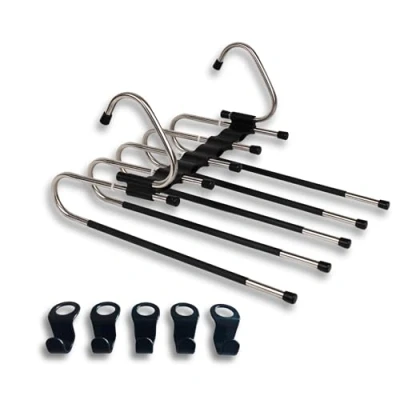 Imagen de Percha Pantalones Multiple 5 en 1 Perchas Pantalon para Ahorra Espacio