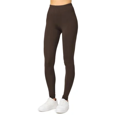 Imagen de Merry Style Leggins Largos Deportivas Mujer Mallas con Cintura Elástica Vestir Suaves Flexibles, Transpirables Ideal para Todas Las Estaciones MS10 143 (Marron, L)