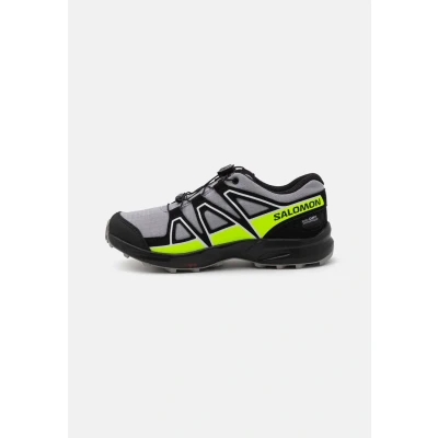 Imagen de Salomon Speedcross WP Unisex Zapatillas de senderismo para niños, Talla: 39, Alloy/black/green gecko Fibra sintética/tela