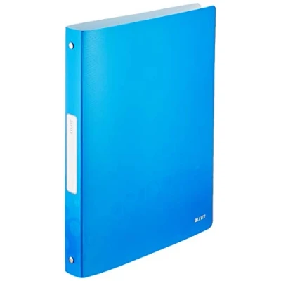 Imagen de LEITZ 42580036 Carpeta de anillas WOW PP 4 redondas 25 mm DIN A4 color azul metalizado