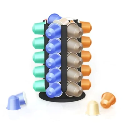 Imagen de NewGround Designs soporte para cápsulas Nespresso (más de 30 cápsulas), dispensador cápsulas, torre