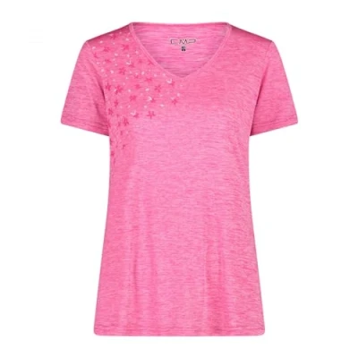 Imagen de CMP Camiseta de Punto Melange para Mujer, Color Fucsia Mel., 40, Fuxia 36