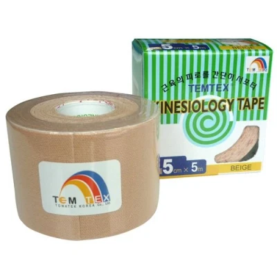 Imagen de Temtex Kinesiology tape 5x5 1 ud, talla 5 cm x m, color beige
