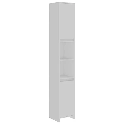 Imagen de vidaXL Armario de Cuarto Baño Almacenamiento Almacenaje Mueble Estante para Lavadero Ordenado Robusto Estable Madera Contrachapada Blanco 183,5cm