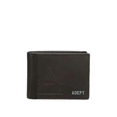 Imagen de Adept Jim Cartera horizontal con monedero Negro 11x8x1 cms Piel