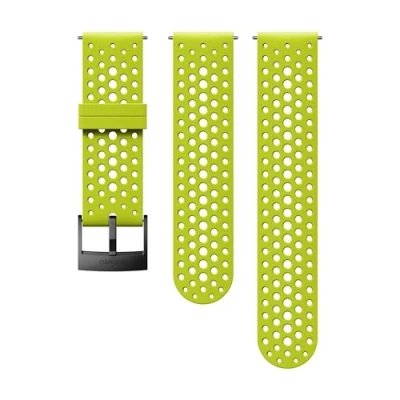 Imagen de Suunto SS050226000 Correa de sustitución original para todos los relojes Spartan Sport WRH y 9, silicona, largo: 22,9 cm, ancho: 24 mm, incluye pasadores fijación, verde/negro