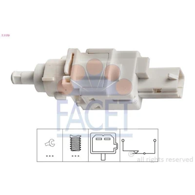 Imagen de FACET 7.1179 Interruptor luces freno mecánico Made in Italy OE Equivalent ALFA ROMEO: 147, GT, 156 Berlina, FIAT: Punto II Hatchback