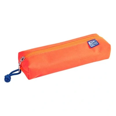 Imagen de Oxford, Favorit Estuche Redondo portalápices Mediano, 1 Compartimento con Cremallera, 7 x 21 4 cm, Color Naranja neón