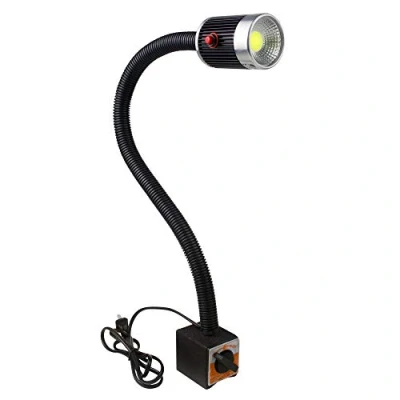 Imagen de shuncanda Lampara Iman 20In Lámpara De Cuello Cisne Flexible Cob 5W Con Base Magnética Adecuado Para Maquina Coser, Cnc, Máquina Herramienta
