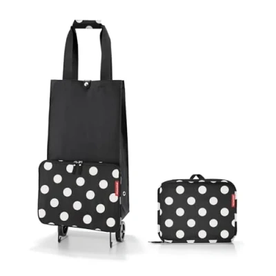 Imagen de reisenthel foldabletrolley Carrito de Dos Ruedas portátil para irte Compras y picnics espontáneamente, Trolley Plegable ahorrador Espacio, en Puntos, Couleur:Dots White