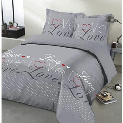 Imagen de Vision Love Juego de Funda nórdica 200 x cm con 2 Fundas Almohada para Cama Matrimonio, 100% algodón