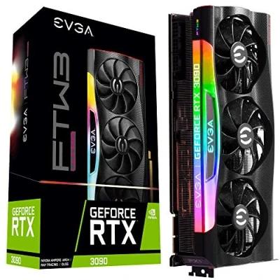 Imagen de EVGA GeForce RTX 3090 FTW3 GAMING, 24G P5 3987 KR, 24GB GDDR6X, Tecnología iCX3, ARGB LED, Backplate de Metal