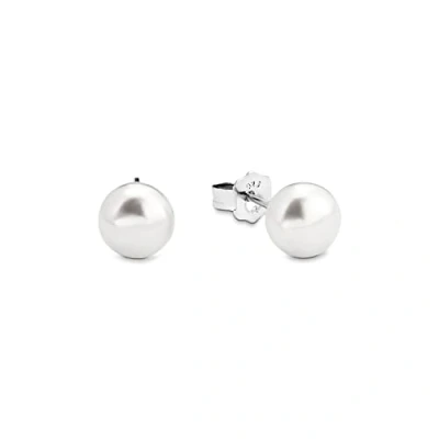 Imagen de Amor Pendientes de plata ley 925 para mujer, con perla cultivada agua dulce, 0,7 cm, plata, Se entrega en estuche regalo, 2016870