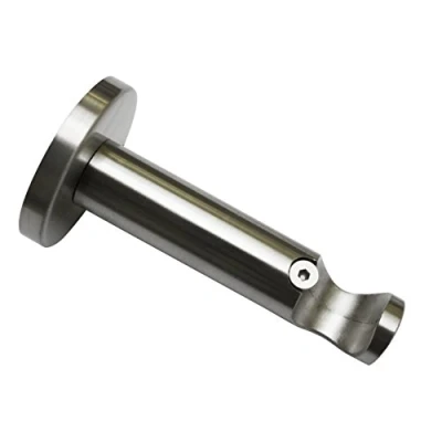 Imagen de GARDINIA Soporte de metal para barras cortinas, 1 vía, Abierto, Todas las piezas montaje incluidas, Serie Chicago, Diámetro 20 mm, Blanco