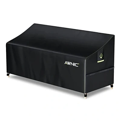 Imagen de AWNIC Funda para Banco de Jardín con Salidas Aire Sofá Exterior Impermeable 3 Plazas Resistente al Desgarro 420D Poliéster 175x85x65/90cm